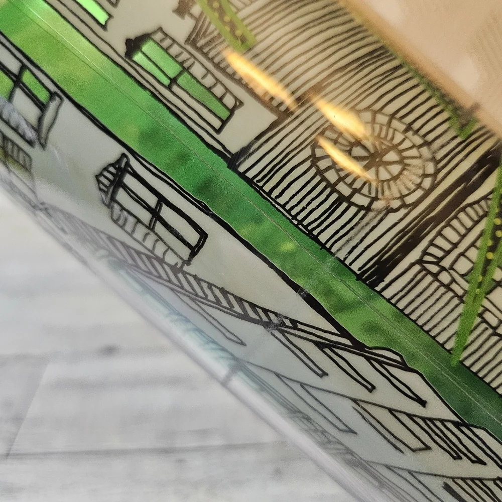 Starbucks Boston 2014 Iced Venti Tumbler Cup Green Double Wall 24oz No Lid Straw